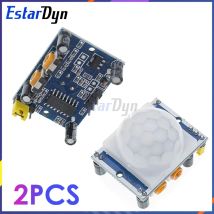 2PCS HC-SR501 PIR-Bewegungssensormodul IR-Detektor für den menschlichen Körper für Arduino/RPi, automatisches Beleuchtungs- und Sicherheitssystem