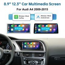 RoadTop 8.9'' 12.3'' Wireless CarPlay Android Auto Multimedia Linux Screen For Audi A4 2009-2015 with Airplay Autolink Functions