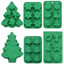 3d Weihnachten Silikon Formen Weihnachts baum Santa Elch Lebkuchen Mann Schimmel DIY Jello Süßigkeiten Kerzen für Weihnachts dekoration Geschenke