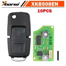 10 TEILE/LOS XHORSE XKB508EN Draht Universal Remote Key B5 Stil 2 Tasten für VVDI Schlüssel Werkzeug, VVDI2 (Englische Version)