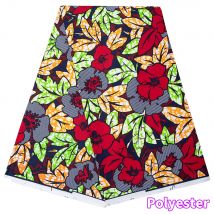 Veritablewax Fan Pattern African Fabric By the Yard Polyester Material For Handsewing High Quality Cloth for Party Dress A-27