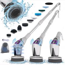 Elektrische Badezimmer-Reinigungsbürste, 10-in-1, multifunktionaler kabelloser elektrischer Schleuderschrubber für den Haushalt, Reinigung für die Küchen-WC