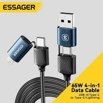 Essager 2 In 2 cavo di ricarica rapida USB per Samsung Xiaomi Huawei Apple telefono cellulare USB tipo C Tablet accessori per cavi di ricarica