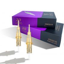Igły w kasetce serii EZ V-SELECT AURA do najdelikatniejszych zabiegów Brwi, Eyeliner, Usta, Tatuaż włosów - Skóra głowy