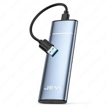 JEYI M.2 NVMe SSD Enclosure - Aluminum High-Speed Tool-Free USB 3.2 Gen2 10Gbps for 2280 SSD (2230/2242/2260 Compatible)