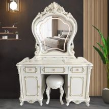 Elegant Luxury Vanity Table Space Saving Vintage Premium Aesthetic Dressers Storage Modern Sleep Room Living Room Furniture
