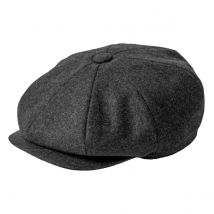 JANGOUL Newsboy Caps News Fashion Men Wool Blend Flat Cap 8 Pane Hat Driving Hats with Button Front Gatsby Cap for Male