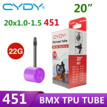 22g CYDY TPU Camera d'aria per bici Fotocamera 20 "451 20x1.0 1-1/8 1-1/4 1.25 1.35 1-3/8 1.5 Lunghezza valvola 45/65mm BMX Pneumatico per bicicletta