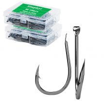 100 stücke/1box Angeln Haken Set High Carbon Stahl Einzigen Angelhaken Fly Fishing Jip Stacheldraht Karpfen Haken Meer tackle Zubehör Werkzeug