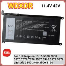 WDXOR WDX0R Batteria del computer portatile per Dell Inspiron 13 15 5000 7000 5570 7579 7378 5565 5567 5378 5379 Latitude 3340 3400 3500 3190