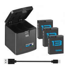 2280 mAh Für GoPro Hero 13 Batterie + 3-Slots Box Ladegerät Für GoPro Hero 13 Schwarz Kamera Zubehör