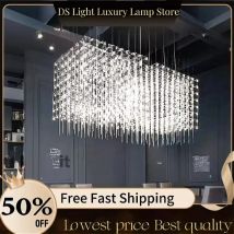 Moderne Luxus Wohnzimmer Kronleuchter LED Große Hängende Kronleuchter Für Esszimmer Büro Hotel Rezeption Cube Anhänger Lampe