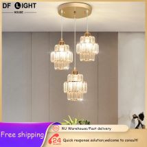 Moderna luce di lusso Lampadario di cristallo Soggiorno Lampadario a soffitto camera da letto appeso Lampada a sospensione Sala da pranzo E27 Lampadari