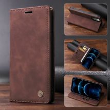 Matte Leder Flip Cover für Samsung Galaxy S24 S23 S22 S21 S20 Ultra Plus S23FE S21FE Note20 Ultra Wallet Case Magnetische Retro