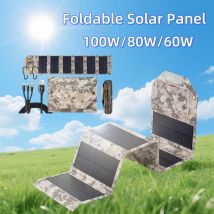 Tragbares, faltbares Solarpanel-Ladegerät, 5 V, USB-Solar-Powerbank für Outdoor, Camping, Reisen, wasserdicht, leicht, mit Kabel