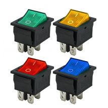 Latching Rocker Switch Power switch I/O 4 Pins with Light 16A 250VAC 20A 125VAC KCD4