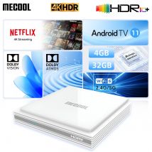 MECOOL Android TV Box KM2 Plus Deluxe With Netflix 4K Certified Dolby Atmos/Dolby Vision 4+32G WiFi6 1000M LAN Port Media Player
