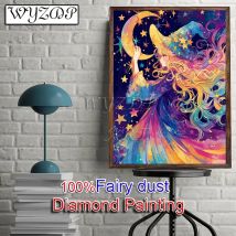 Cartoon Mädchen 100% Fee Staub Diamant Malerei voller Diamant Stickerei Kreuzstich AB Diamant Kunst Kristall Dekoration Home Geschenk
