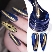 BORN PRETTY 10ml HEMA TPO FREE Świąteczny Połysk Złoty Efekt Kociego Paznokcia Magnetyczny Żel Sunset Gaze Błyszczący Lakier do Manicure Soak Off Żel UV