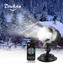 DACHAN Proiettore di luce a LED con nevicate, lampada per proiettore che cade la neve Faretto dinamico con effetto neve per regalo di nozze all'aperto da giardino