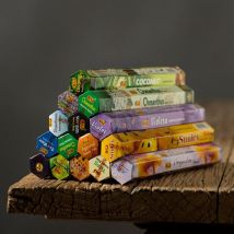 Räucherstäbchen aus natürlichem Sandelholz, indischer weißer Salbei, Palo Santo, tibetische Linie, Räucherstäbchen, Aromatherapie, anhaltender Duft