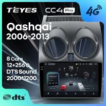 TEYES CC4 PRO dla Nissan Qashqai 1 J10 2006 - 2013 CarPlay Android Auto 2DIN Radio samochodowe z funkcją Car Play, system multimedialny stereo