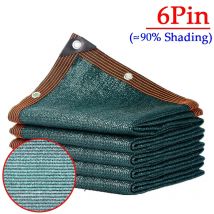 6pin ciemnozielony siatka zacieniająca rośliny ogrodowe schronienia przed słońcem Patio Pergola osłona domu podwórka wiata samochodowa markiza zewnętrzna