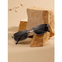 Hochwertige Sonnenbrille mit europäischem und amerikanischem Streetstyle-Vibe – Neue trendige, modische, halbrandlose Sonnenbrille aus Metall