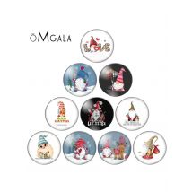 Cartoon Lovely Santa Claus Christmas Patterns 10mm/12mm/18mm/20mm/25mm Round photo glass cabochon demo flat back Makings