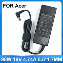 Adattatore CA 90W 19V 4.74A 5.5x1.7mm Caricatore adattatore per laptop per ACER ASPIRE 5750G 5755G 7110 9300 E1-531 E1-571G M5-581G V5-571