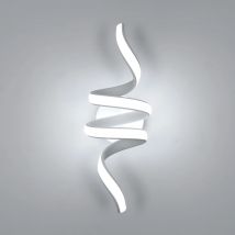Lampada da parete in alluminio a forma di spirale LED bianca 34 * 13 * 16,5 cm Luce bianca adatta per camere da letto, soggiorni e corridoi