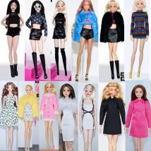 1/6 Puppe Outfits Set für Barbie Kleidung für Barbie Puppe Kleid FR / ST T-Shirt Tank Top Rock Hosen 11,5" Puppen Zubehör Spielzeug