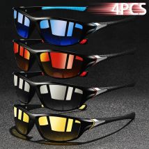 4PCS Mode Vintage Angeln Radfahren Sport Sonnenbrille Männer Frauen Laufen Bergsteigen Sport Mann Sonnenbrille UV400 Brillen