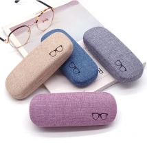 Fashion Glasses Case For Men Women Linen Cloth Eyeglass Cases Cover Hard Glasses Box Holder Eyewear Storage