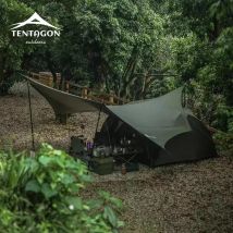 Outdoor-Campingzelt, 3/4-Personen-Doppelschichten, vollautomatisch, schnell öffnendes, tragbares Wanderzelt für Strandangeln im Freien