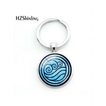 2020 New Avatar The Last Airbender Keychain Kingdom Jewelry Air Nomad Fire And Water Tribe Pendant Glass Dome Key Chain Gift