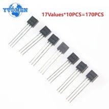 170 Stück 17 Werte Transistor-Sortiment-Kit TO-92 S9012 S9018 A1015 A42 A92 C1815 2N5401 C945 S8050 S8550 Transistor-Kit NPN PNP