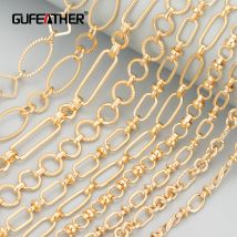 GUFEATHER,1m/lot,C54,diy chain,jewelry accessories,pass REACH,nickel free,18k gold plated,copper,diy necklace,jewelry making