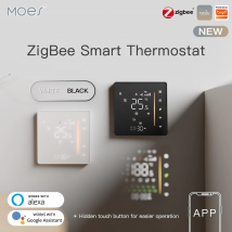 MOES Zigbee Termostato Regolatore di Temperatura Ambiente di Acqua/Riscaldamento Elettrico a Pavimento Caldaia a Gas Umidità Tuya Funziona con Alex 5A16A