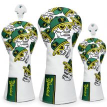 Weißes Leder Sk-ull personalisierte Golfschlägerkopfhülle Hochwertige Golfschläger-Schlägerkopfhüllen Fariway Wood Hybrid Head Covers 3 Wo