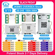 JKBMS V19 Smart BMS 4S-24S BT RS485 Heat CAN parallelo 2A 12V-36V 100A 200A 300A Bilanciatore attivo per batteria Li-ion Lifepo4 Lto
