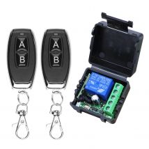 433MHz Bezprzewodowy przełącznik zdalnego sterowania DC 12V 1-kanałowy odbiornik przekaźnika RF 10A i 2-kanałowy nadajnik do zamka elektromagnetycznego drzwi DIY