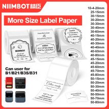Niimbot 1 Rolle B1 weißes Aufkleberpapier, wasserfest, selbstklebendes Etikett, weiß, Anti-Öl, für tragbares Mini-Thermodruckerband B1 B21