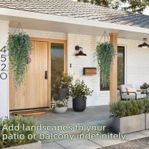 Künstliche Pflanze Eukalyptus Kamelie Kunststoff Hochzeit Festival Torbogen hängen Wand Dekor Home Outdoor Garten UV-Schutz Bonsai