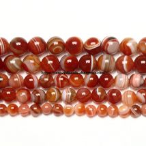 Naturstein AAAA Qualität Roter Sardonyx Achat Runde Lose Perlen 6 8 10 12 MM Auswahlgröße für die Schmuckherstellung