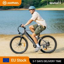 Bicicletta Elettrica da Montagna HillMiles MileTrail, 250W, Batteria 36V 13Ah, 25km/h, Sospensione Anteriore, 7 Velocità, Freni a Disco Meccanici