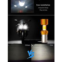H4/P15D/BA20D 18W LED 3 COB Motorcycle Headlight Bulb 66000LM 6000K Hi/Lo Beam Light
