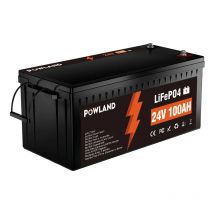 POWLAND LiFePo4 Battery 12V 24V 100AH 200AH 300AH Lithium Iron Phosphate Battery Built-in BMS GradeA 6000 Cycle Solar Camping EU