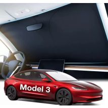 Für Tesla Model 3, Highland Windschutzscheiben-Sonnenschutz, Modell Y, Wacholder, Sonnenschutz, faltbar, wärmeisolierend, Sonnenschutz, Aufbewahrungstasche
