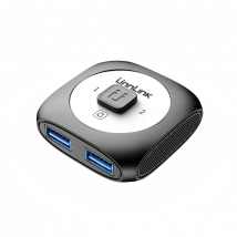 Unnlink USB 3.0 Switch Selector 5Gbps 2 In 1 Out for PC + Macbook to Mouse Keyboard Printer